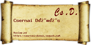 Csernai Dömös névjegykártya